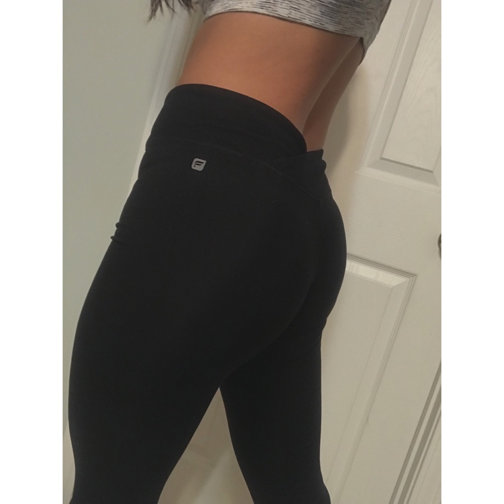 Fabletics cropped black leggings medium